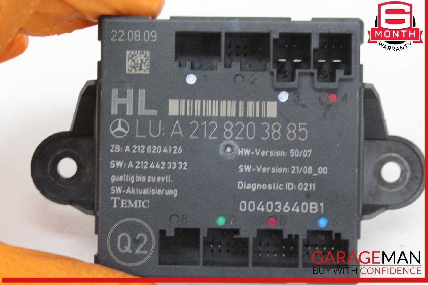 08-14 Mercedes X204 GLK350 4MATIC Rear Left Side Door Control Module Unit OEM
