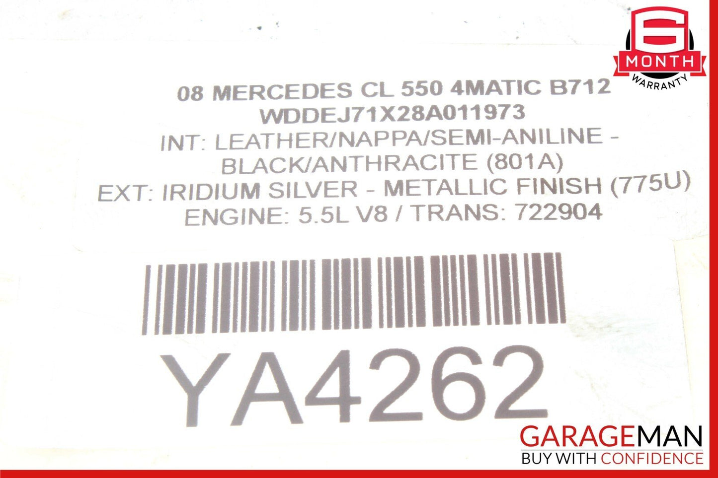 07-14 Mercedes W221 S550 CL550 CL63 AMG Rear Right / Left Side Upper Control Arm