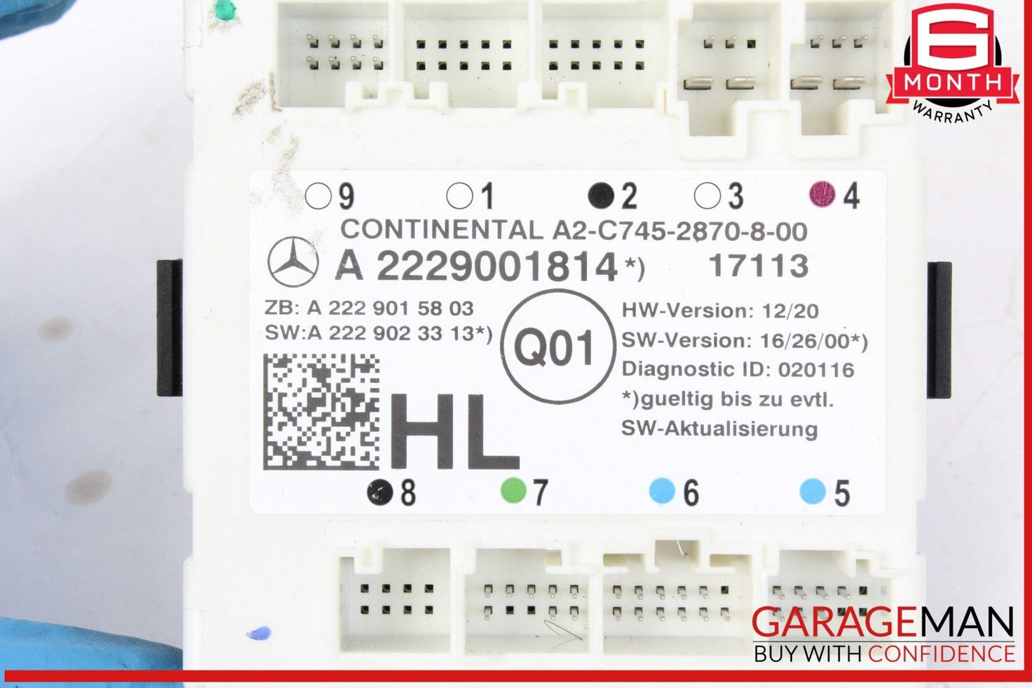 15-20 Mercedes W205 C300 Rear Left Driver Side Door Control Module Unit OEM