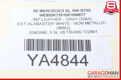 03-12 Mercedes R230 SL500 SL600 SL55 AMG Rear Trunk Lid Lock Latch Handle OEM