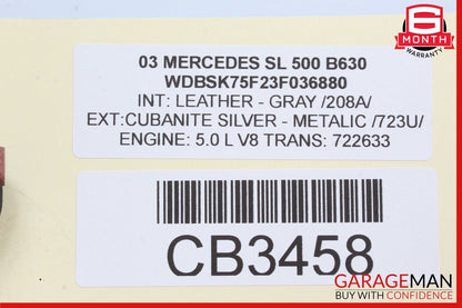 03-11 Mercedes R230 SL500 SL600 Hydraulic Suspension Valve Block OEM