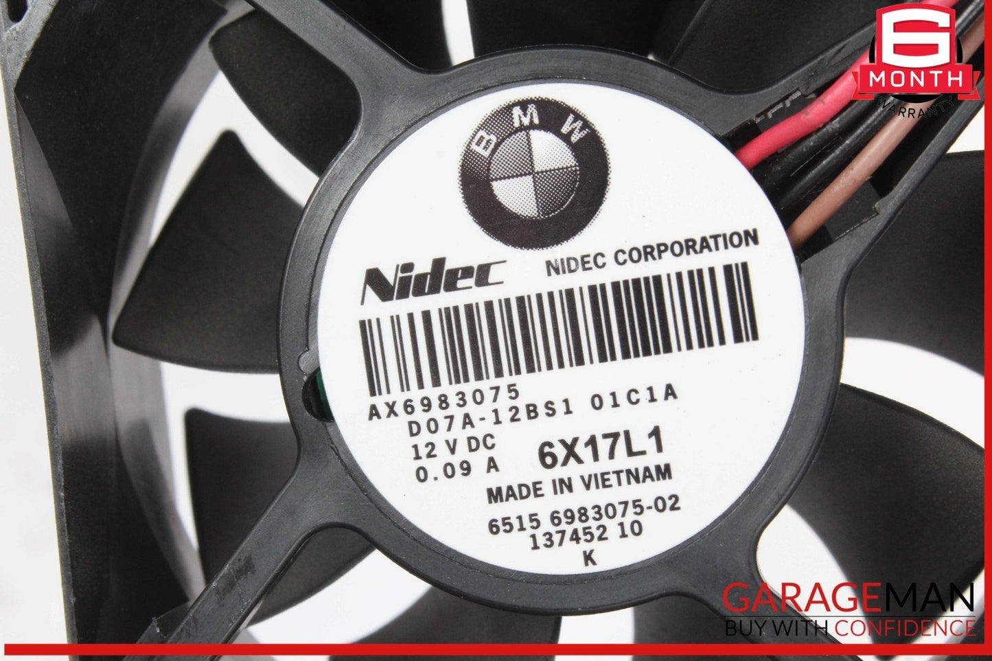 14-21 BMW i3 I01 Hybrid Amplifier Radiator Cooling Fan Motor 6983075 OEM