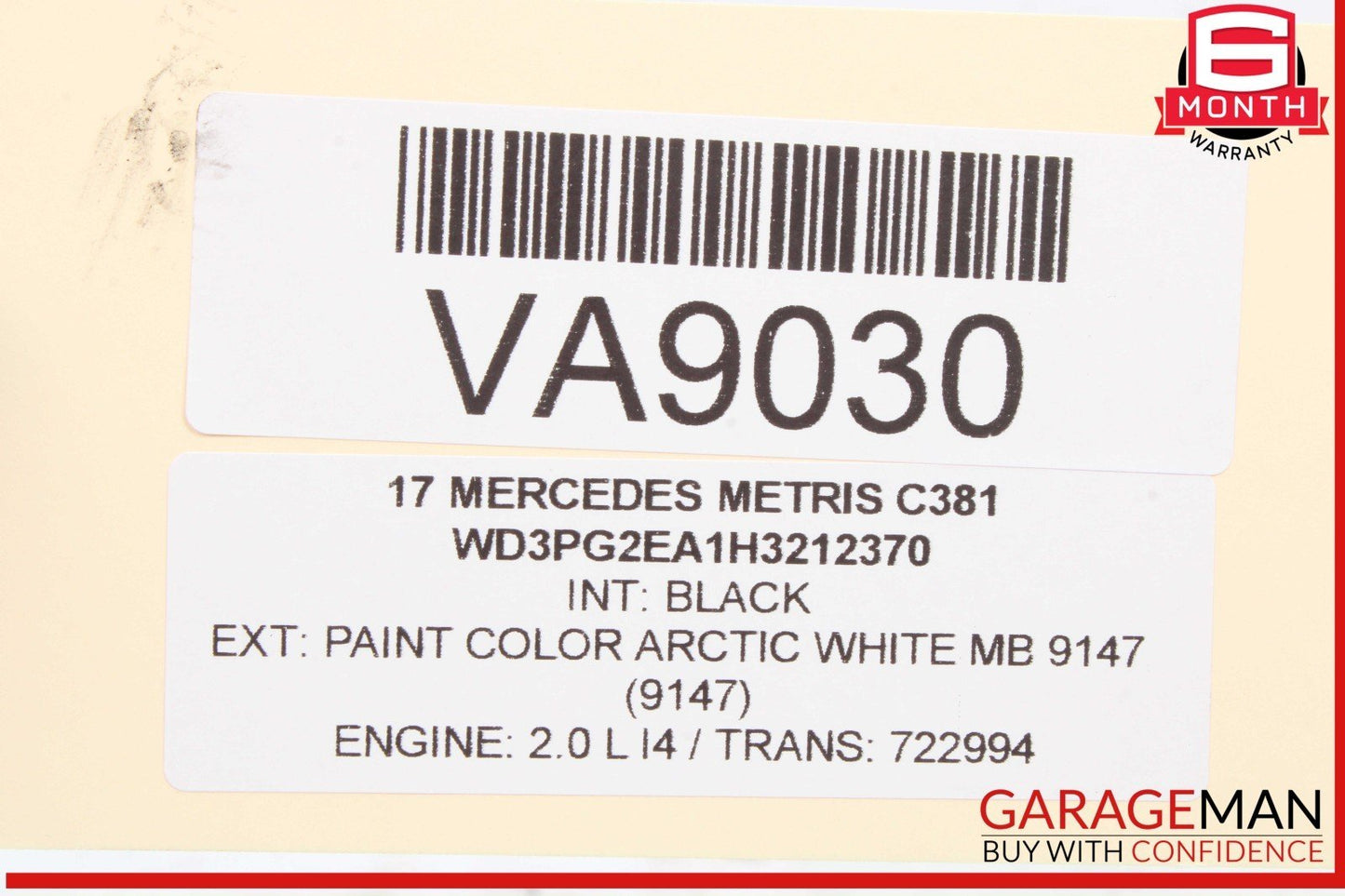 15-23 Mercedes W447 Metris C300 SLC300 M274 Throttle Body 2701410025 OEM