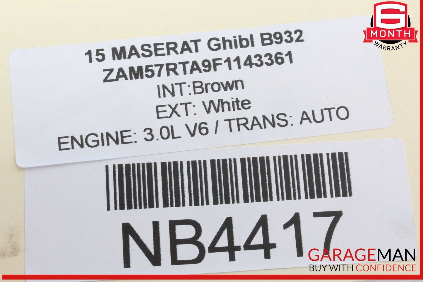 14-17 Maserati Ghibli Rear Right / Left Side Upper Control Arm OEM