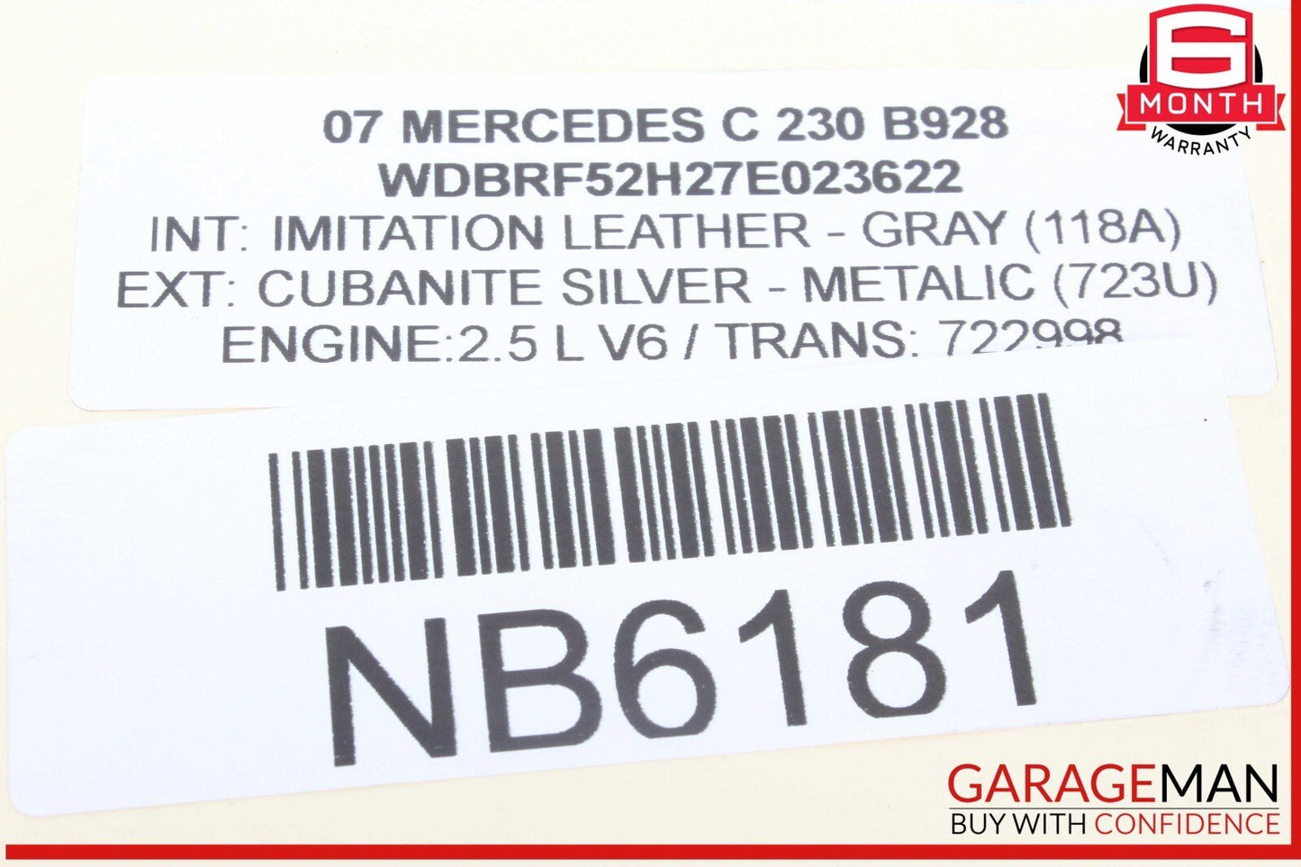 06-10 Mercedes W203 C230 R350 E350 Front Right Engine Timing Chain Cover Plate