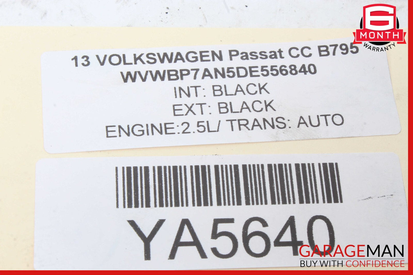 09-17 Volkswagen VW CC Rear Right Lower Control Arm OEM