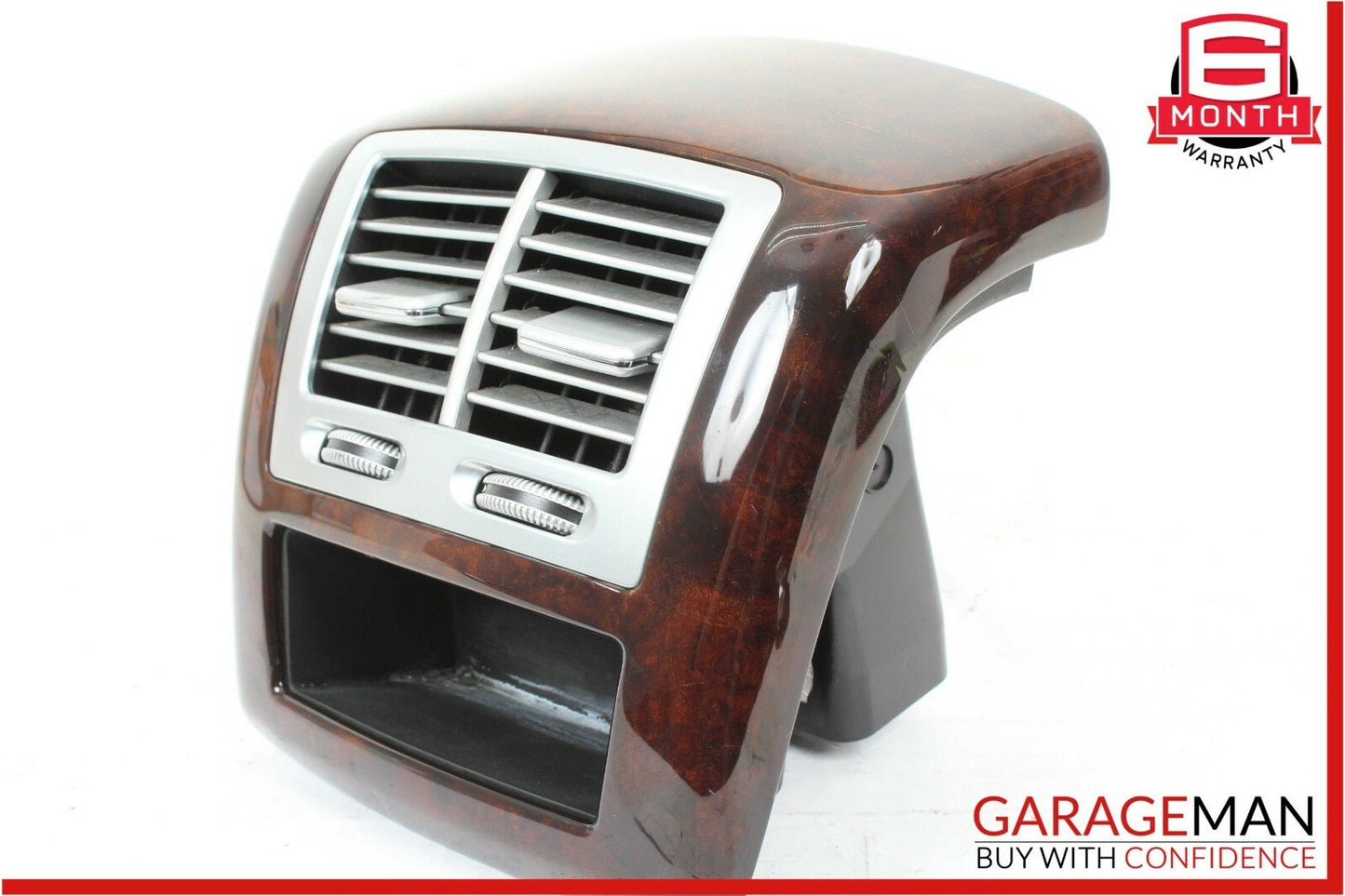 07-13 Mercedes W221 S550 S400 Rear Center Console A/C Air Vent Trim Panel Wood