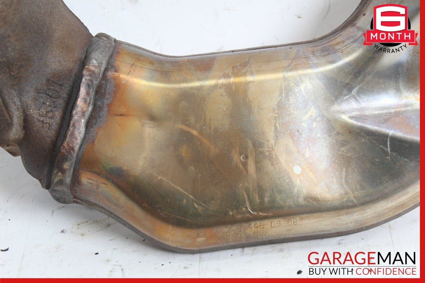 12-18 Mercedes W212 E550 CLS550 4.6L Left Exhaust Pipe Adapter 2781400908 OEM
