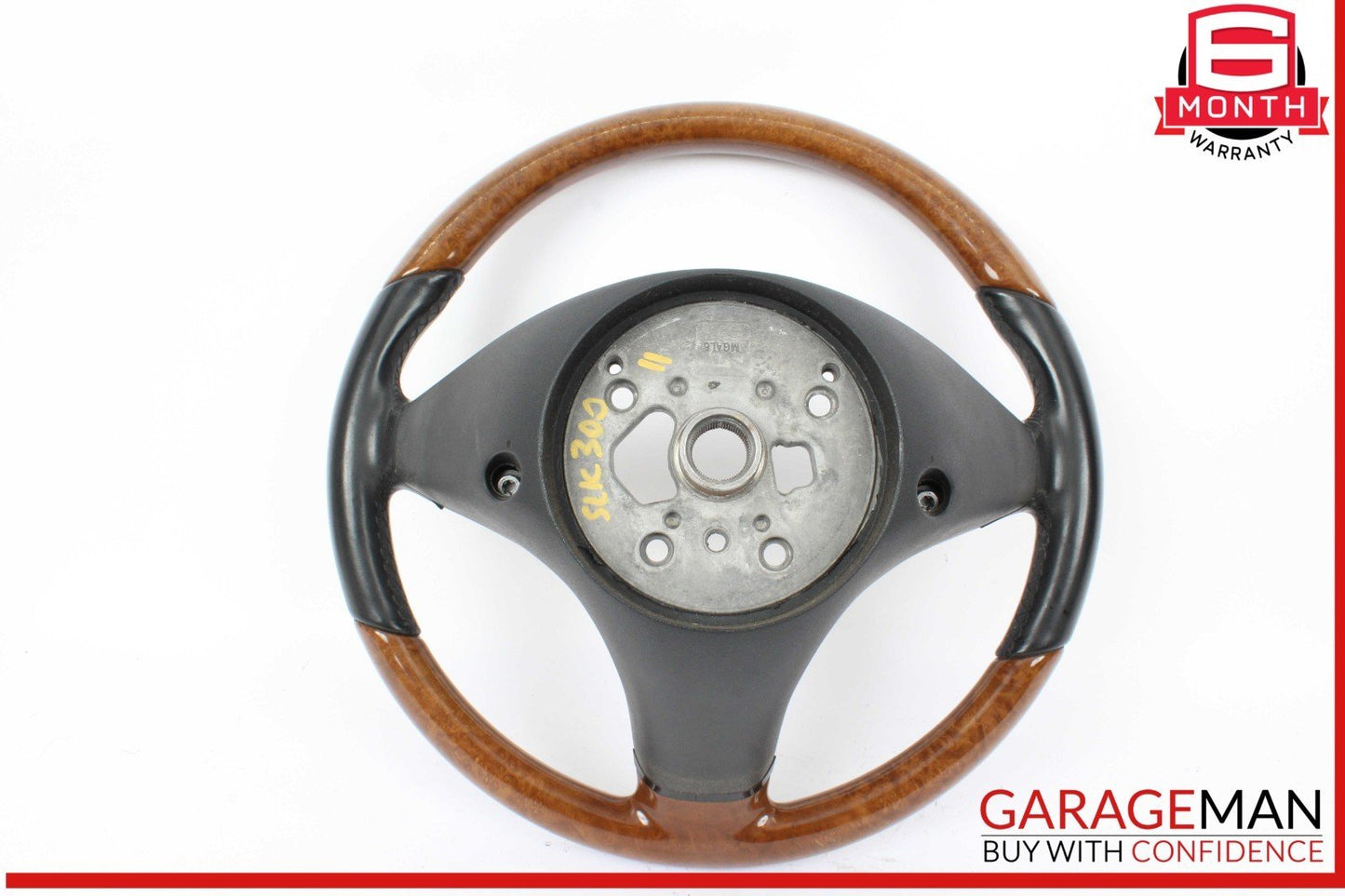 09-12 Mercedes R171 SLK300 SL550 SLK350 3 Spoke Steering Wheel Wood OEM