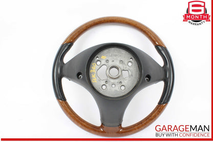 09-12 Mercedes R171 SLK300 SL550 SLK350 3 Spoke Steering Wheel Wood OEM