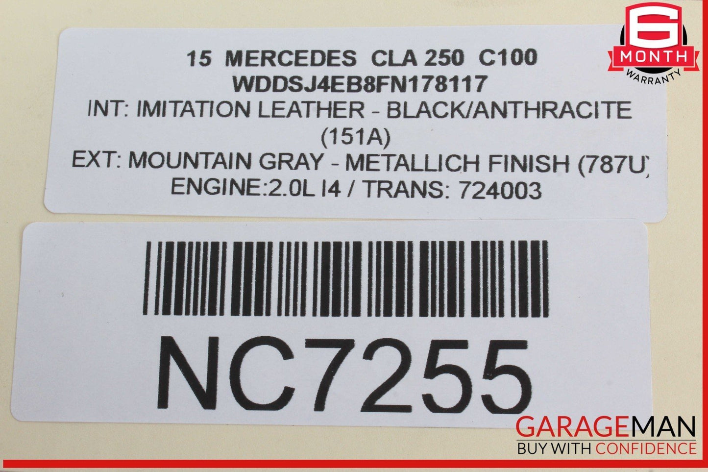 14-18 Mercedes W117 CLA250 CLA45 AMG Rear Left Side Door Window Regulator Motor