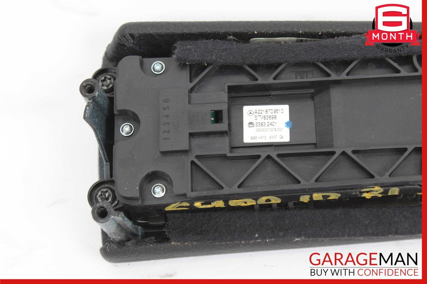 10-13 Mercedes W221 S400 S550 Rear Left Side Window Control Switch Black OEM