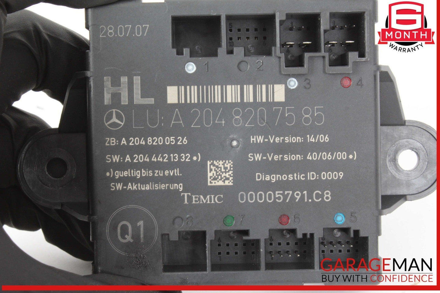 08-18 Mercedes W204 C300 CLS550 GLK350 Rear Left Side Door Control Module OEM