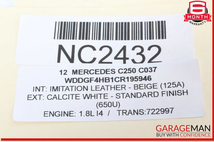 08-17 Mercedes W204 C250 E350 Rear Right / Left Side Upper Control Arm OEM