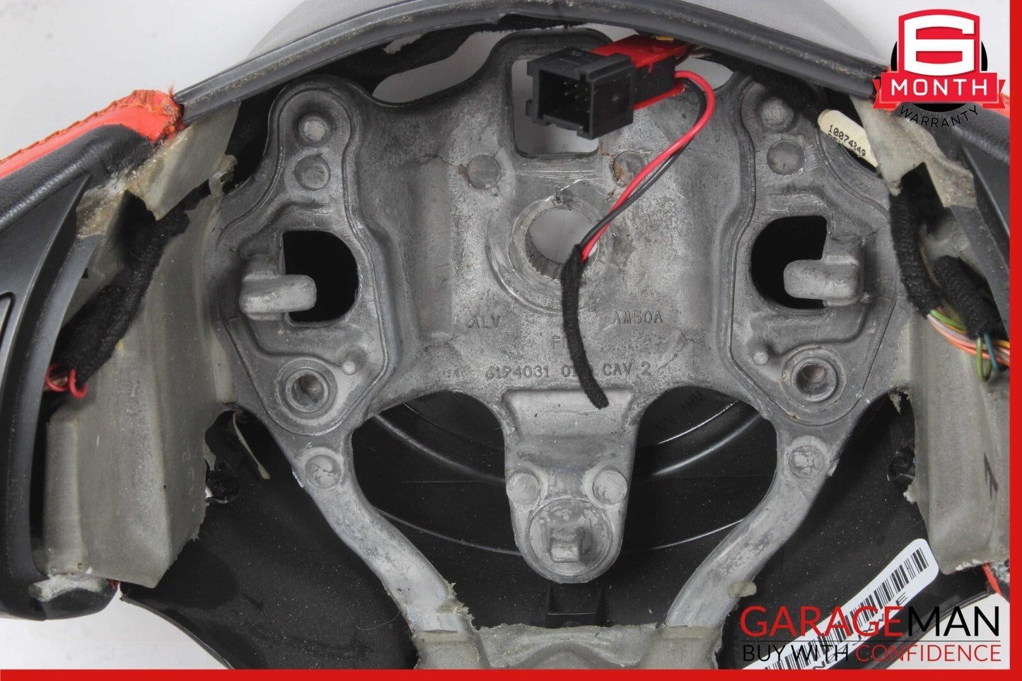12-17 Fiat 500 Steering Wheel Black & Red Leather P1VN07JXWAE