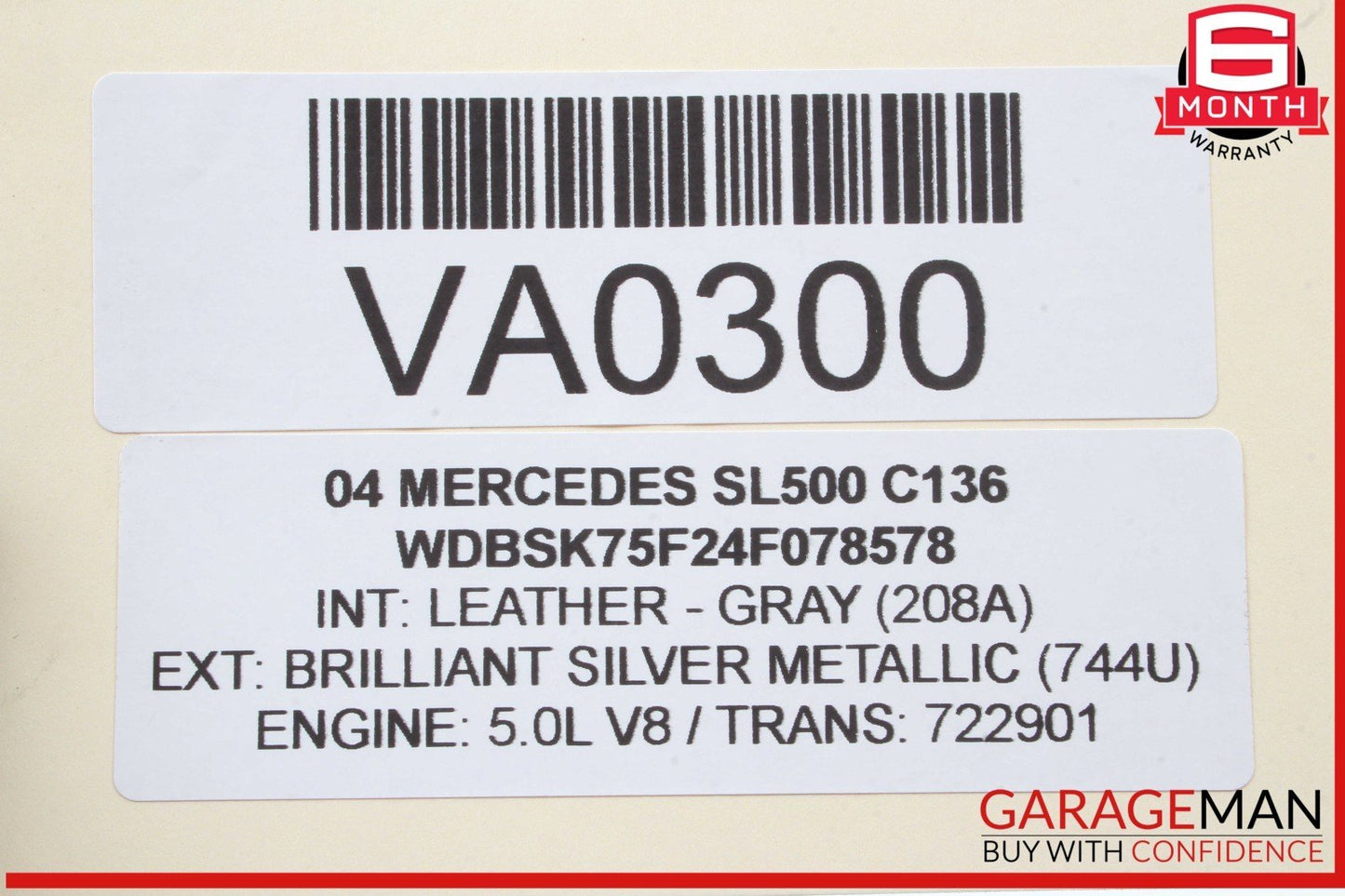 03-06 Mercedes R230 SL500 SL55 Front Left Driver Side Exterior Door Handle OEM