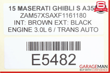 14-17 Maserati Ghibli Rear Left / Right Side Seatbelt Seat Belt Retractor Black