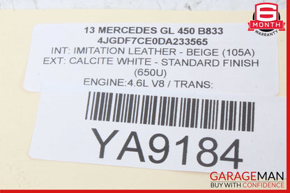 06-19 Mercedes X164 GL450 ML350 Rear Glass Windshield Wiper Motor 2518200042 OEM