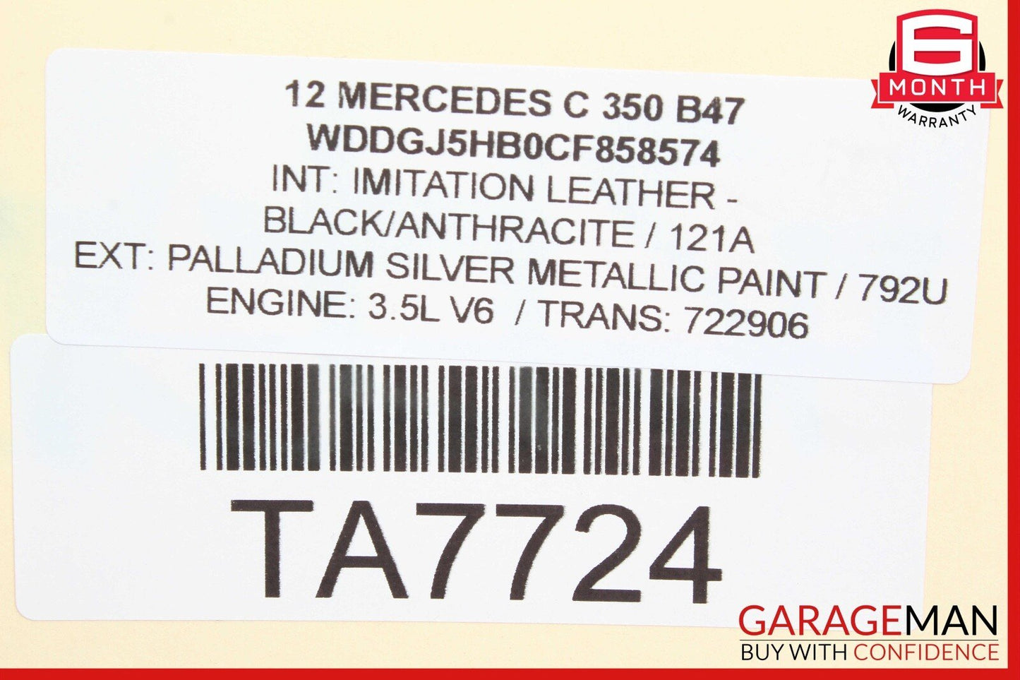 12-15 Mercedes W204 C350 Coupe Pano Panoramic Sunroof Moonroof Motor Power Drive