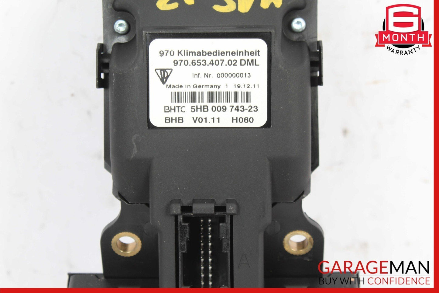 10-16 Porsche Panamera 970 Center Console Rear Lock Seat Heat Switch Control
