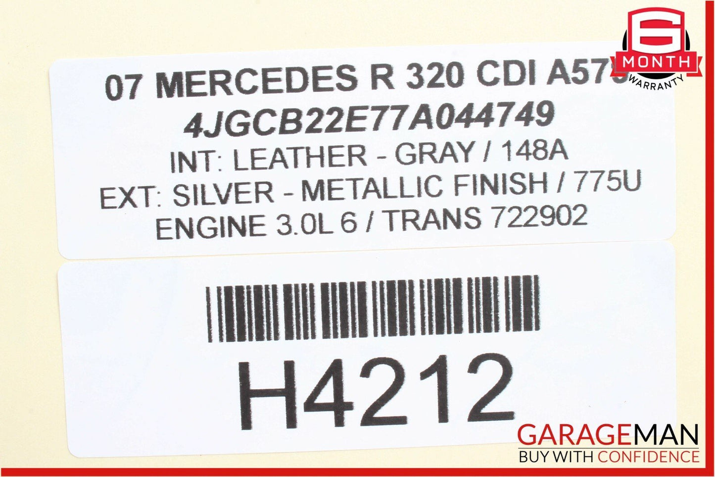 06-12 Mercedes GL450 GL550 ML350 R320 Pano Panoramic Sunroof Sun Roof Motor Unit