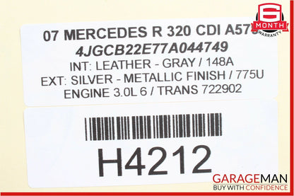 06-12 Mercedes GL450 GL550 ML350 R320 Pano Panoramic Sunroof Sun Roof Motor Unit