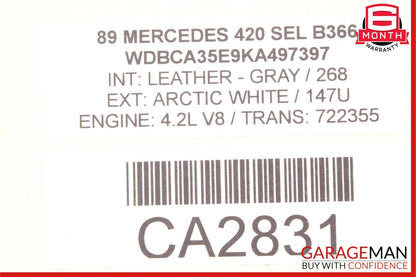 86-91 Mercedes W126 420SEL Rear Left Side Vacuum Lock Actuator Element OEM