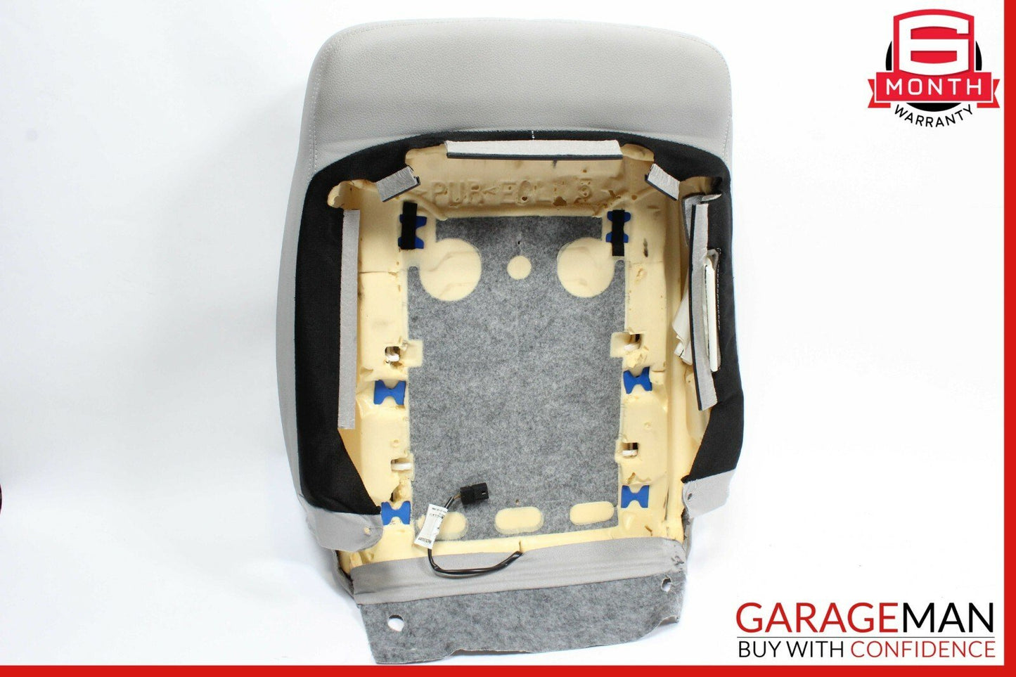 06-10 Mercedes W251 R350 Front Right Side Top Upper Seat Cushion Leather Gray