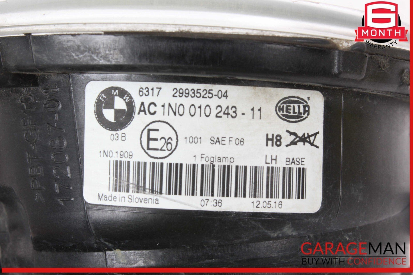 12-15 BMW X1 Front Left Driver Side Foglight Fog Light Lamp 2993525 OEM