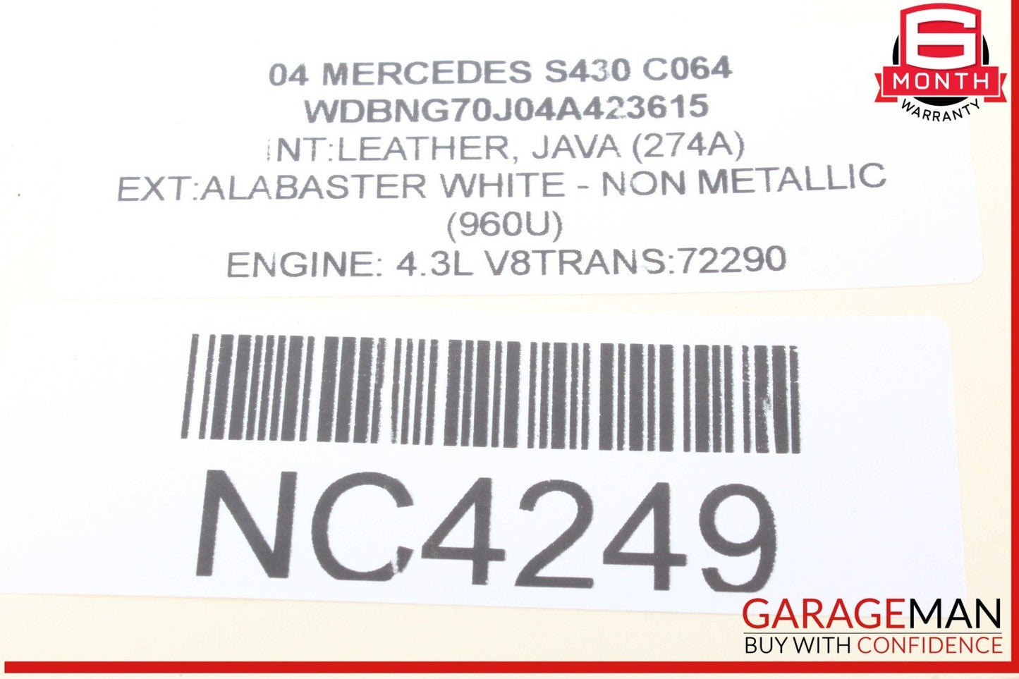 00-06 Mercedes W220 S430 Rear Right Side Seat Door Control Module OEM