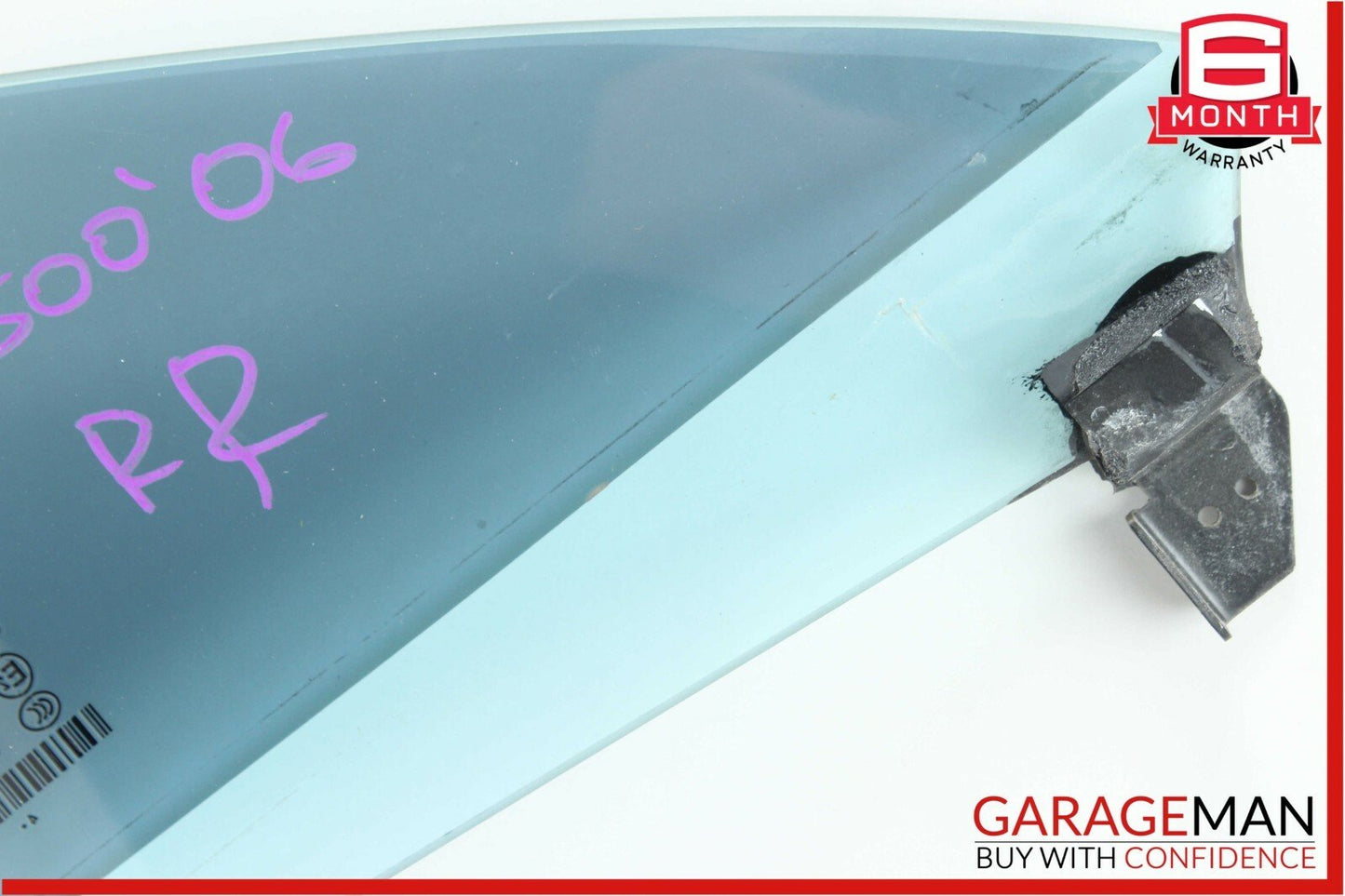 06-11 Mercedes W219 CLS500 Rear Right Quarter Door Window Glass Panel Assembly