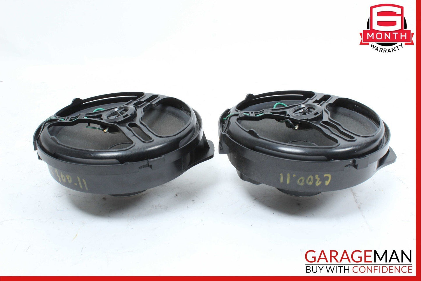 08-11 Mercedes W204 C300 C350 Rear Right & Left Side Door Sound Speakers Set OEM