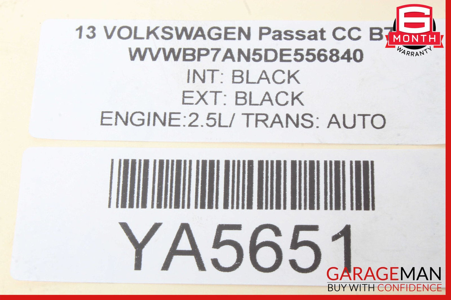 09-17 Volkswagen VW CC Rear Left Driver Side Upper Control Arm OEM
