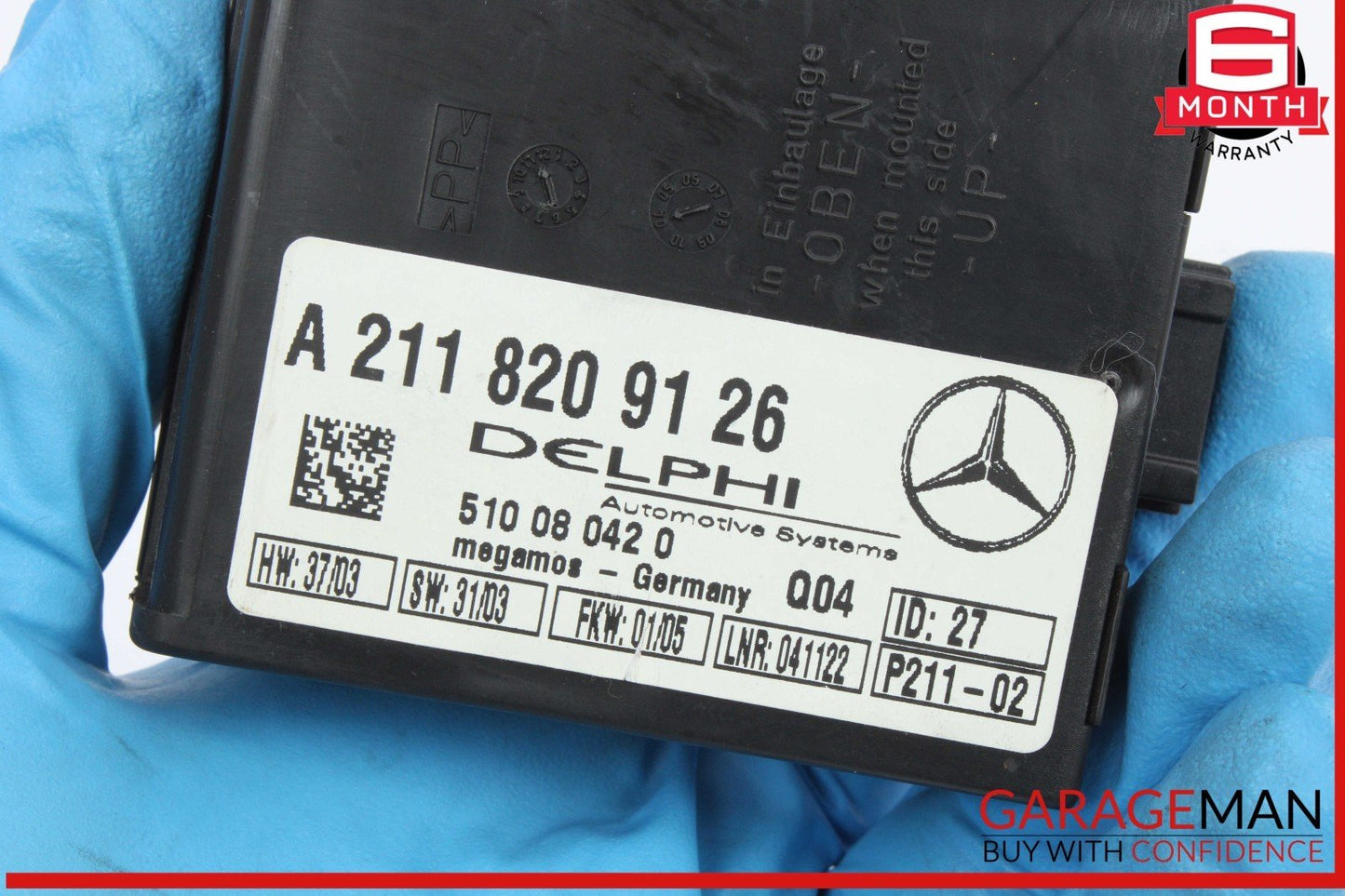 00-12 Mercedes W220 S430 SLK280 C230 E320 Anti Theft Alarm Module 2118209126 OEM