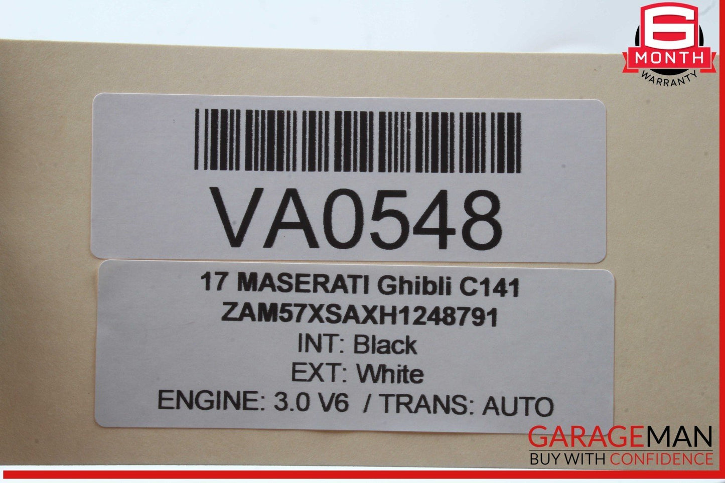 14-17 Maserati Ghibli Vacuum Canister Tank Reservoir Bottle 670003009 OEM