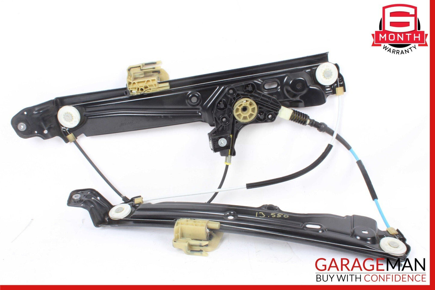 11-16 BMW 528i 535i 550i Front Left Window Regulator w/o Motor 7231887