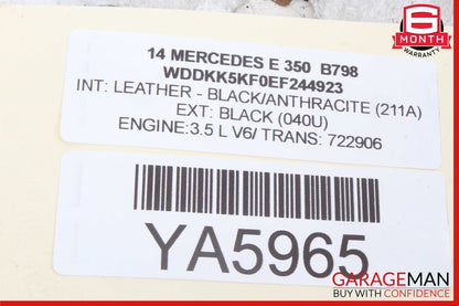 11-17 Mercedes W207 E350 E550 E400 Front Top Roof Lock Latch Cover Set of 2 OEM