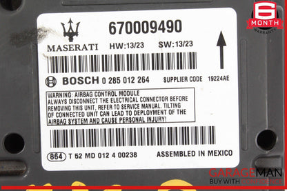 14-17 Maserati Quattroporte M156 Restraint Sensor Control Module Unit 670009490