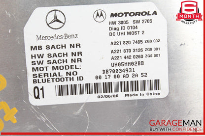 07-13 Mercedes W221 S550 S600 S63 AMG Bluetooth Control Module 2218207485 OEM