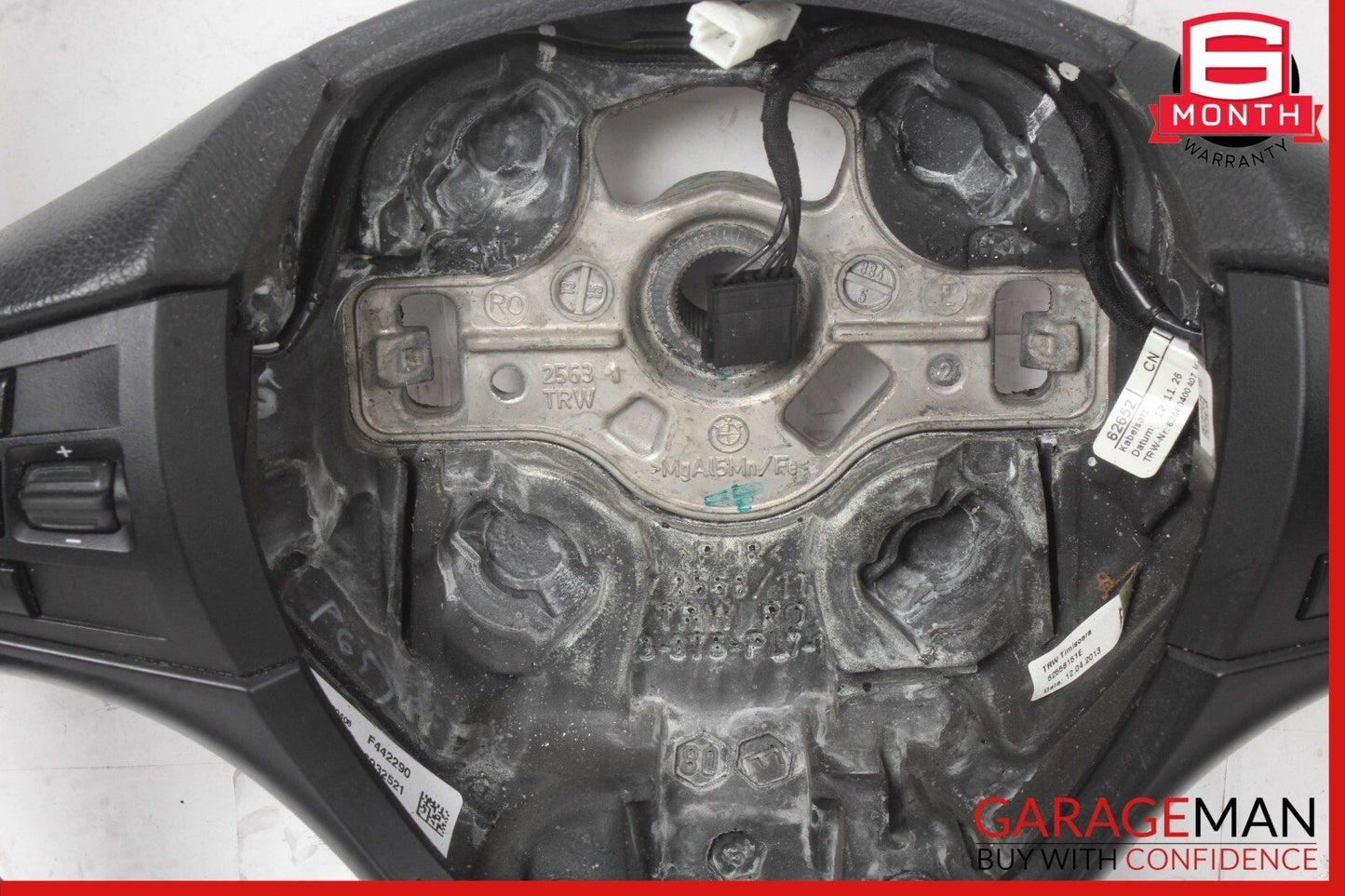 12-18 BMW 320i 328i Steering Wheel Leather Black OEM