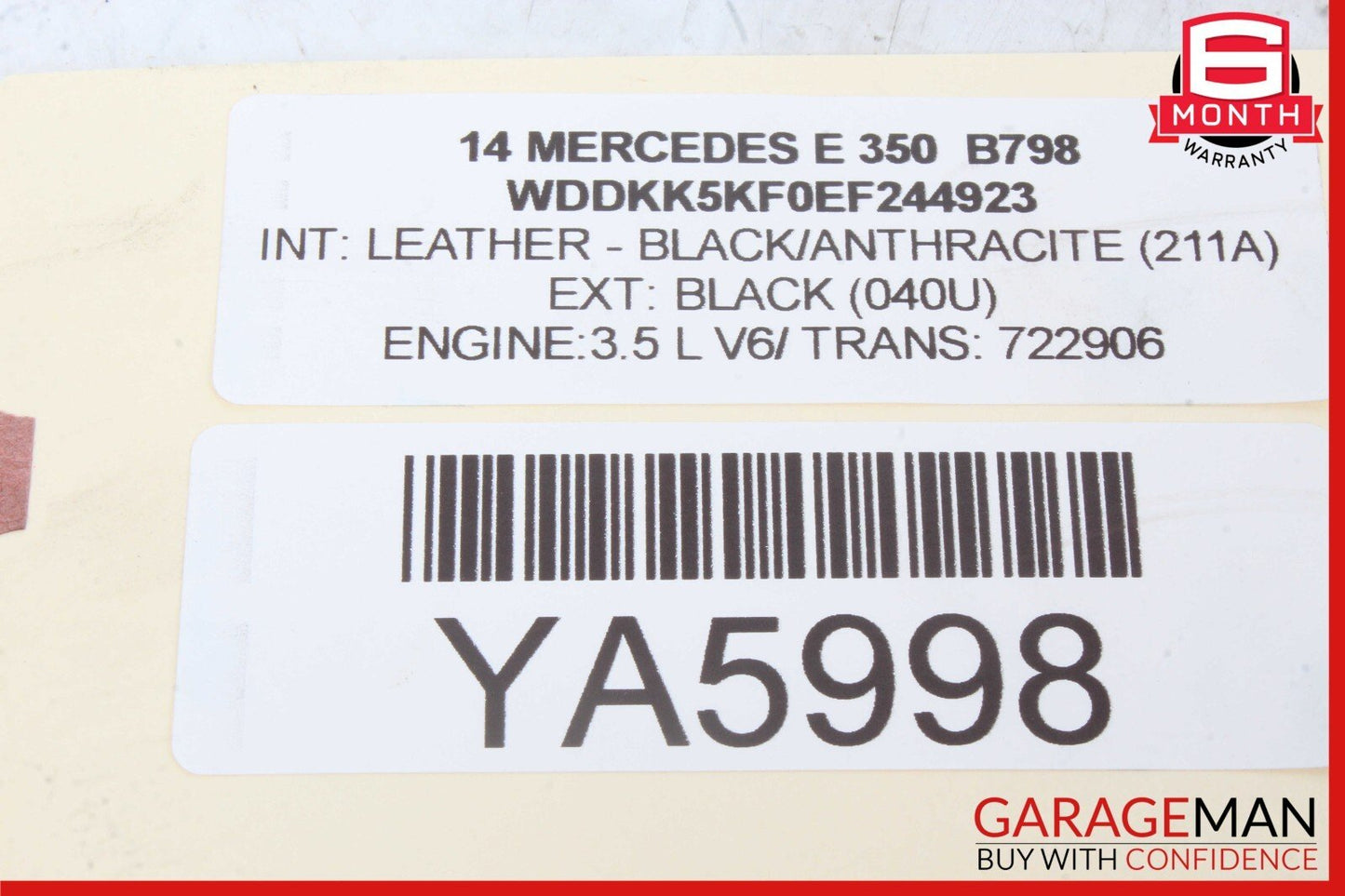 08-17 Mercedes W207 E350 E400 E550 Rear Trunk Lid Latch Lock Actuator OEM
