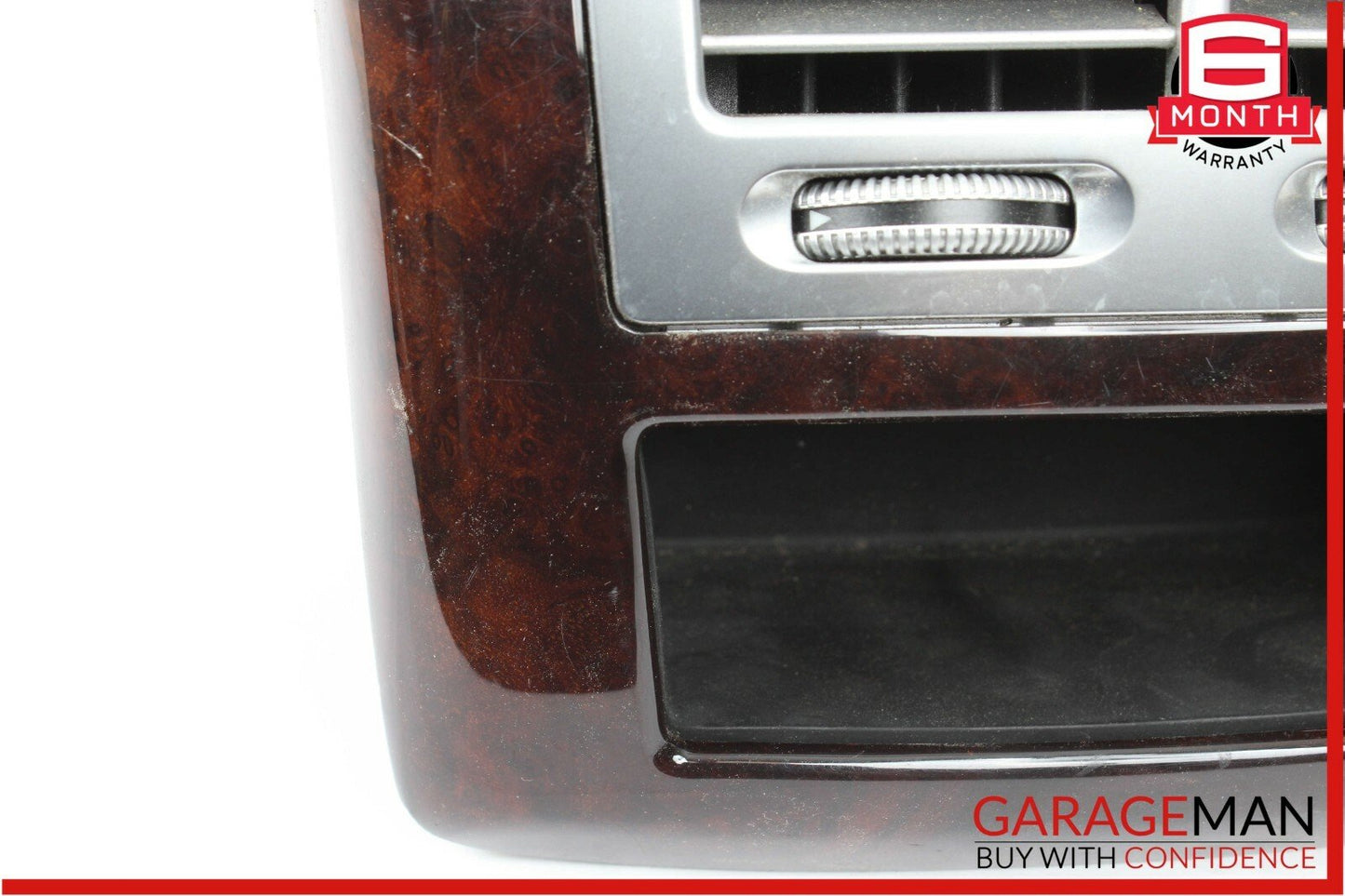 07-13 Mercedes S550 Rear Center Console A/C AC Air Vent Grille Panel Trim Wood