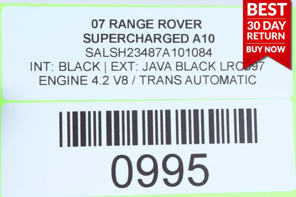 06-09 Range Rover Supercharged Sirius Satellite Radio Tuner Signal Receiver A10