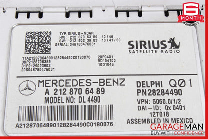 10-17 Mercedes W212 E350 E250 C300 Sirius Satellite Radio Receiver Module Unit