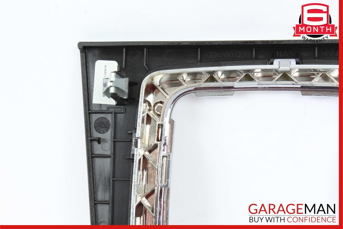 08-14 Mercedes W204 C350 C63 AMG Center Console Shifter Trim Cover Bezel Silver
