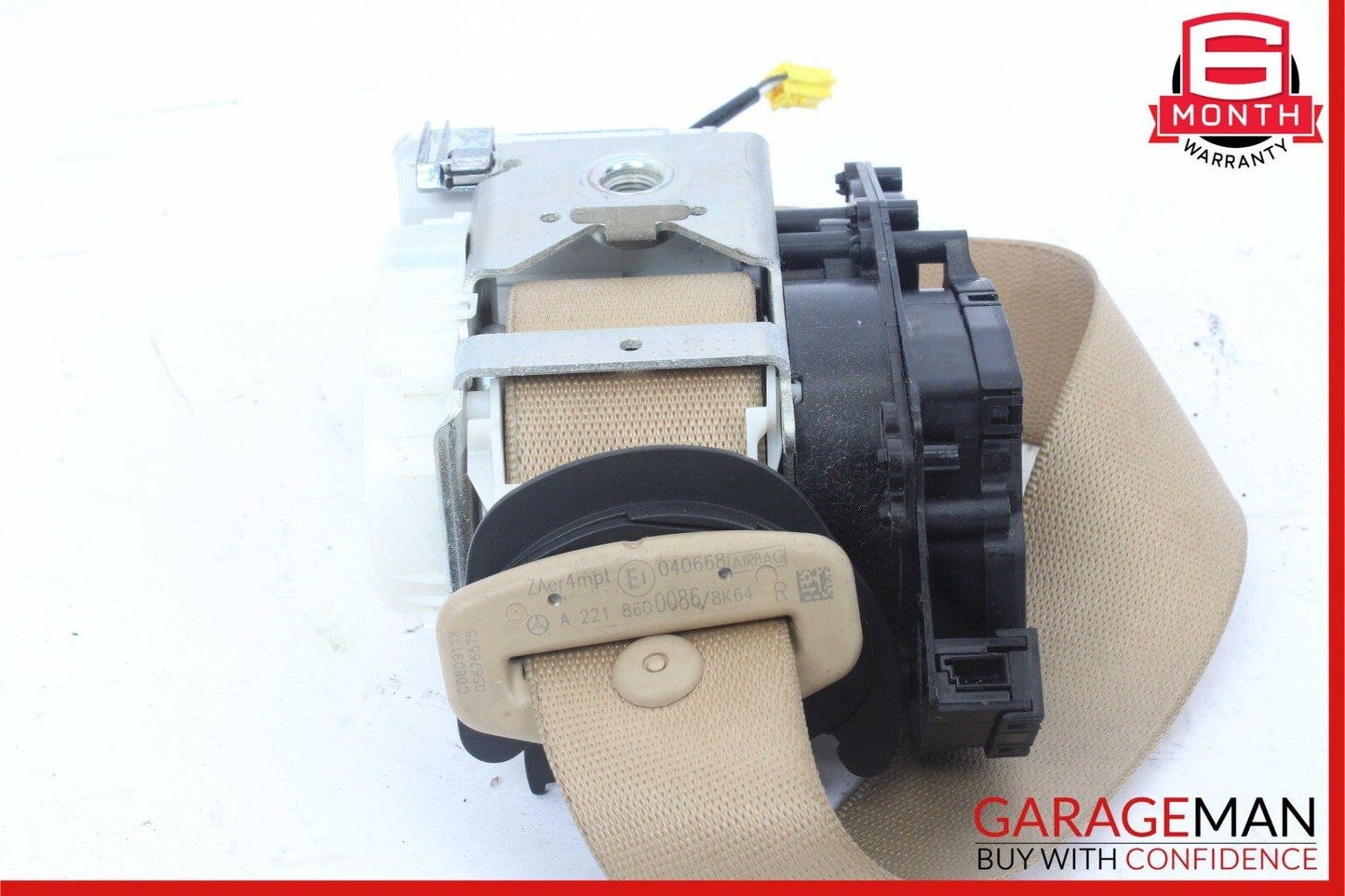 10-13 Mercedes W221 S500 S63 AMG Front Right Seatbelt Seat Belt Retractor Beige