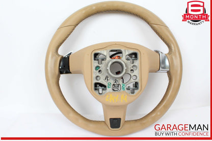 11-14 Porsche Cayenne 958 Multifunction Steering Wheel Assembly Beige OEM
