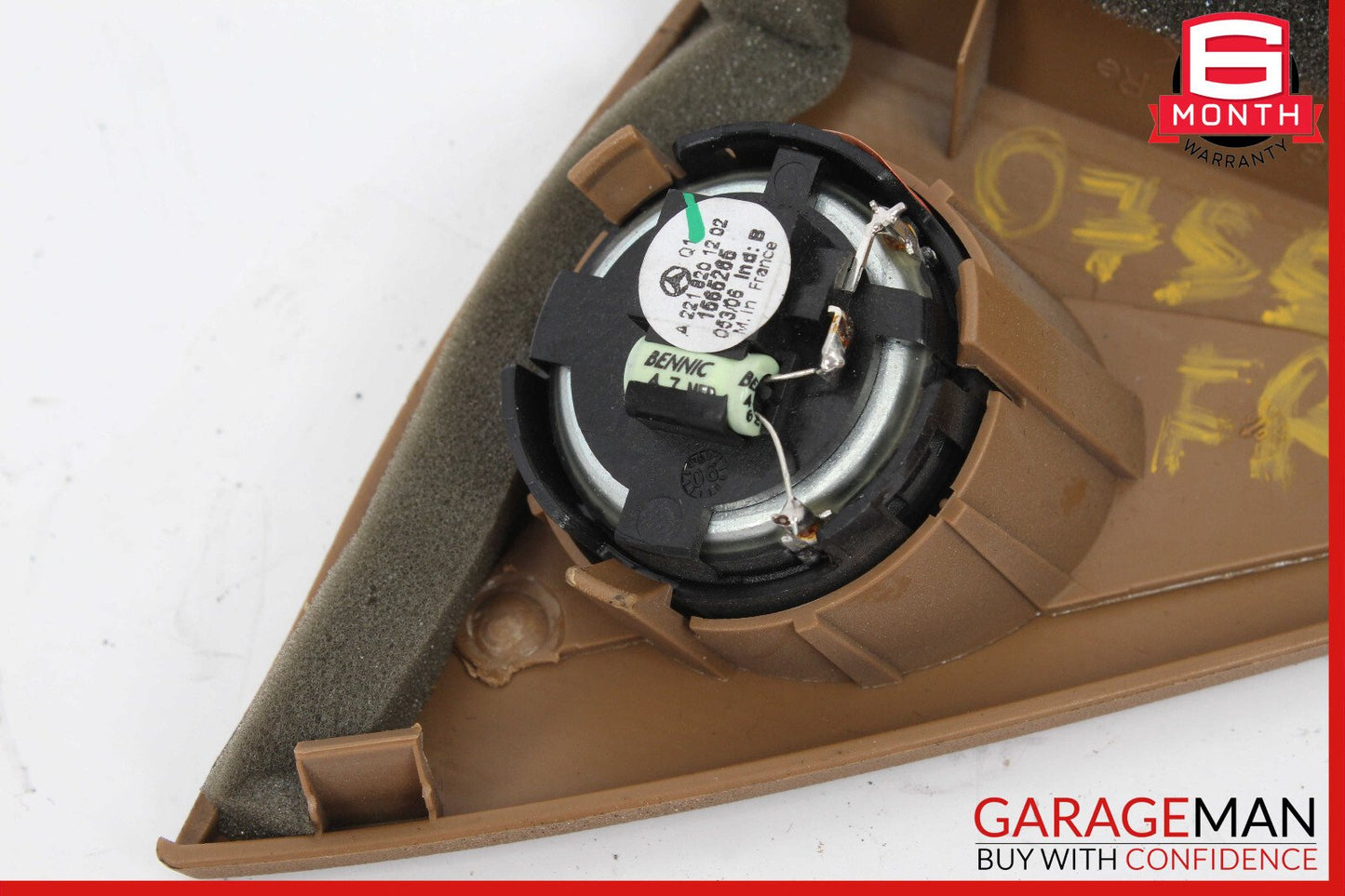 07-13 Mercedes W221 S550 Front Right Side Door Corner Tweeter Speaker Brown