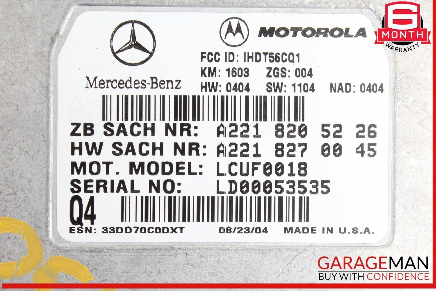 Mercedes W211 E500 ML350 Voice Communication Control Module 2218205226 OEM