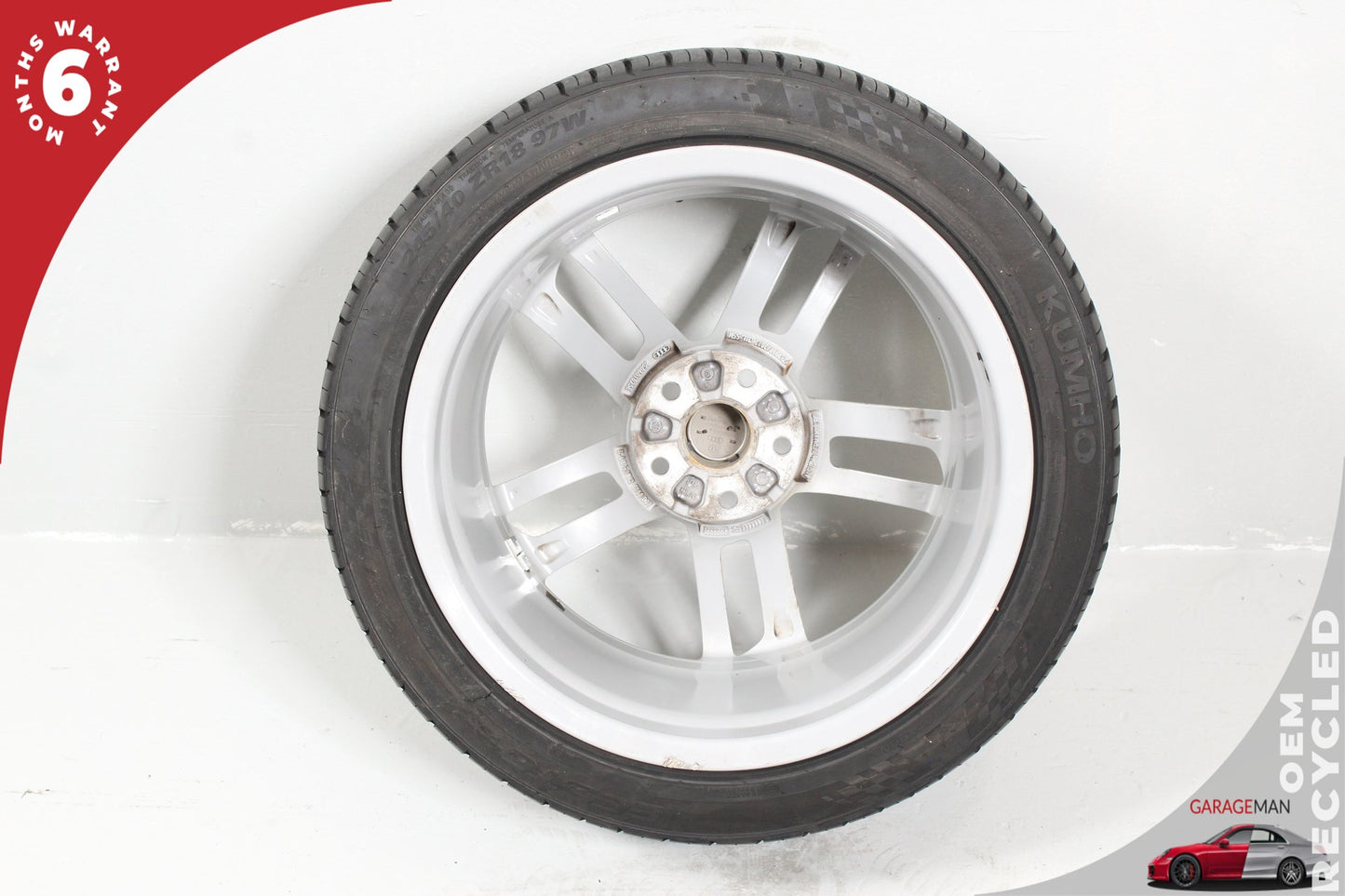 2016-2023 Audi TT Wheel Rim w/ Tire Twin 5 Spoke 8.5JX18H2 ET50 8S0601025E OEM